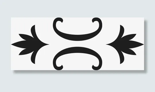 角花底纹花型对称平面图形免抠