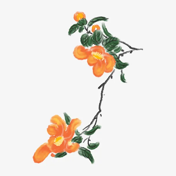 清新小花卡通插画19免抠