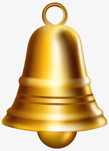金色手绘铃铛免抠