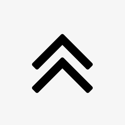 向上的双尖括号符号图标免抠