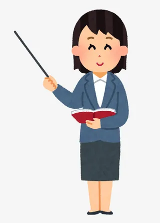 水彩微笑的女教师免抠