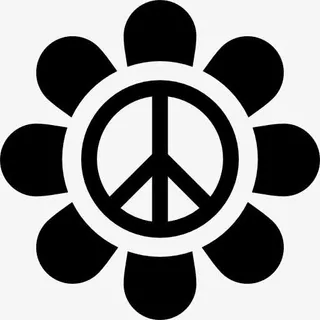花与和平的标志图标免抠