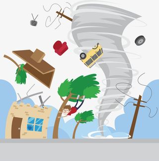 风控袭击的龙卷风免抠