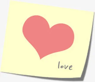 高清创意手绘扁平红色爱心免抠