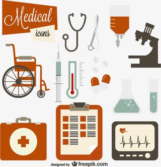 复古医疗图标矢量素材,免抠