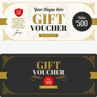 矢量高档礼品卡模板免抠