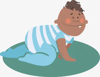 蹒跚学步矢量图免抠