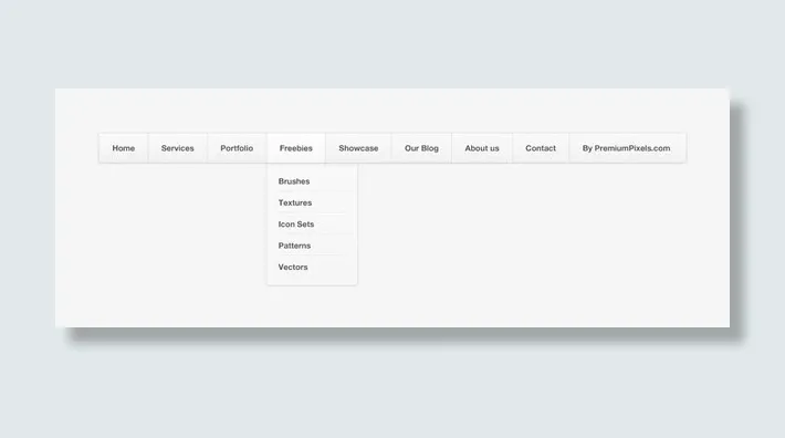 质感网页导航栏免抠