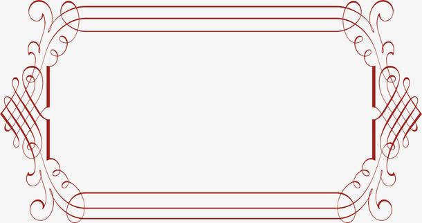 红色角花纹理免抠