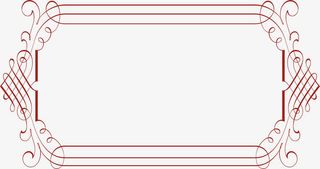 红色角花纹理免抠