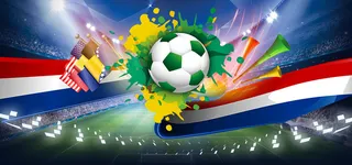 蓝色创意世界杯足球球场背景高清