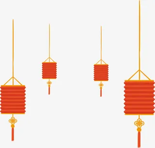 中国风红色灯笼免抠