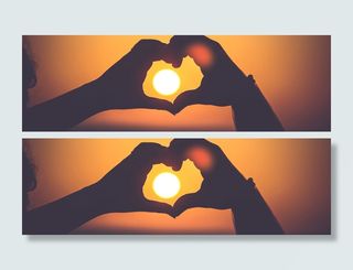 手比爱心背景图高清