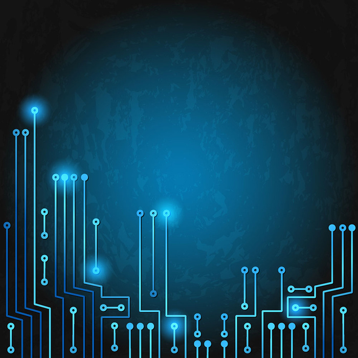 蓝色科技电路背景高清