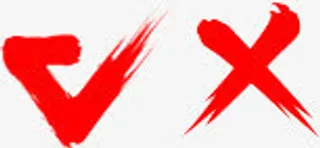 红色对错符号免抠