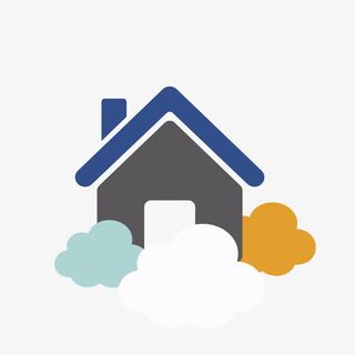 装饰矢量卡通扁平化科技云同步p免抠