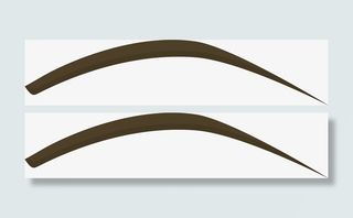 弯曲眉毛形状素材图免抠