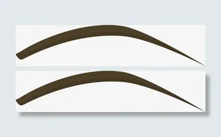 弯曲眉毛形状素材图免抠