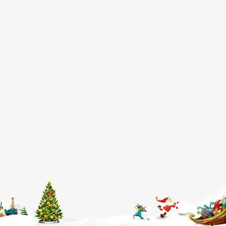 圣诞底部装饰免抠