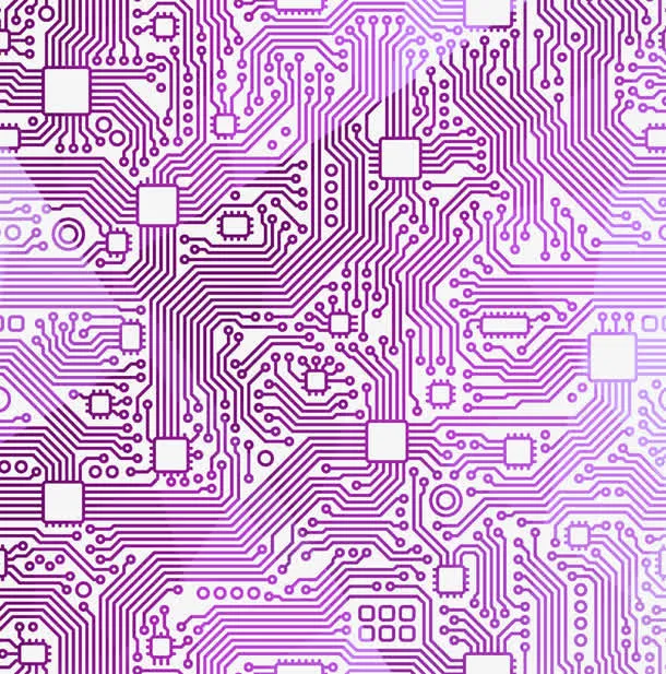 紫色科技底纹图案免抠