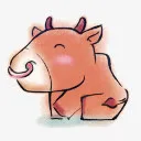 手绘牛图片免抠