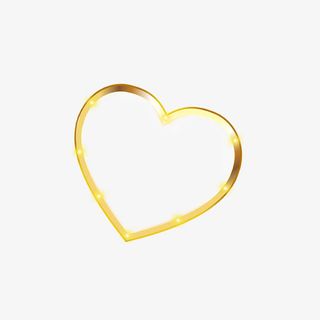 金色心形光效免抠