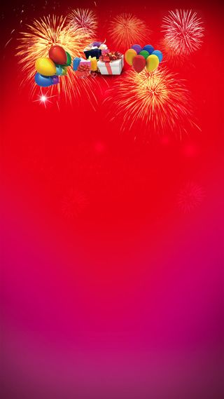 红色活动促销烟花星光H5背景高清