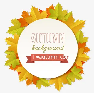 扁平树叶装饰边框背景