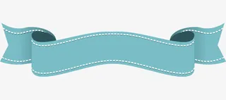 蓝色彩带飘带装饰免抠