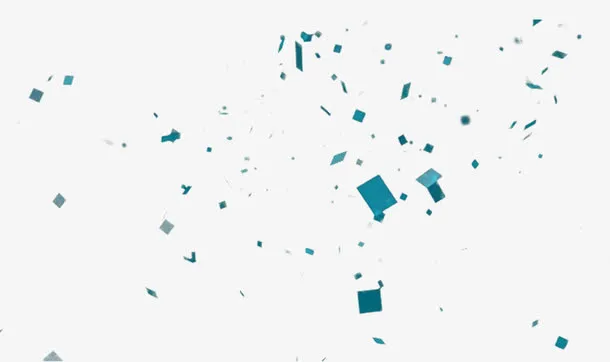 漂浮素材蓝色促销海报免抠