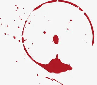 红色泼墨免抠