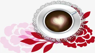 心形咖啡七夕情人节免抠