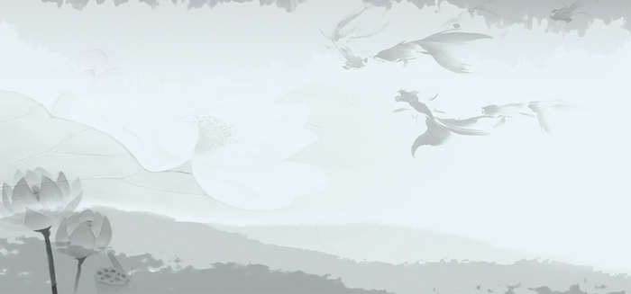 水墨中国风淡绿色处暑节气简约海报背景高清