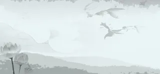 水墨中国风淡绿色处暑节气简约海报背景高清