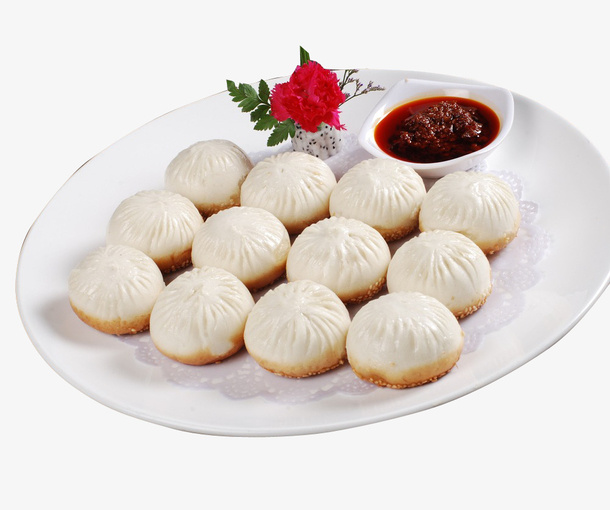 南方小吃灌汤生煎包素材图免抠
