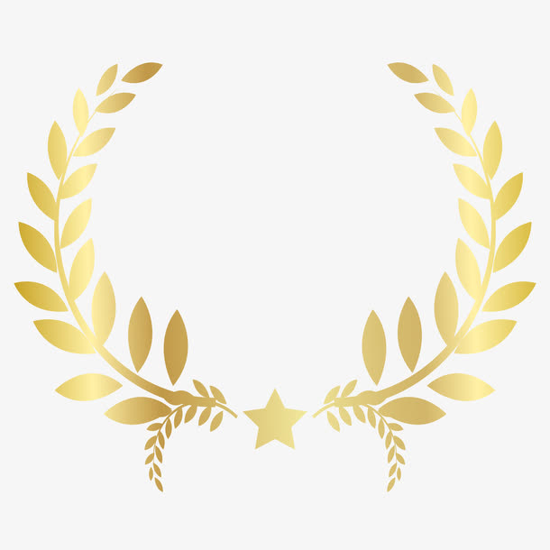 金色渐变麦穗装饰免抠