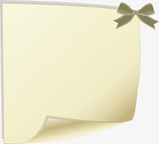 黄色简约纸张免抠