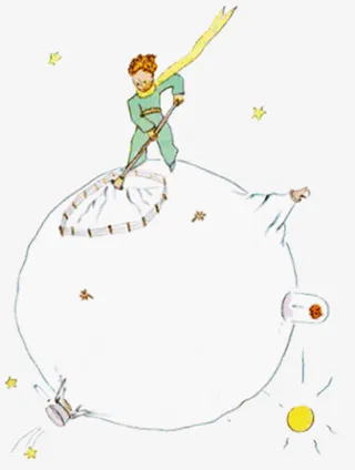 手绘小王子免抠