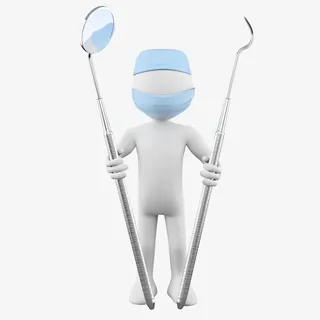 卡通小人牙医免抠