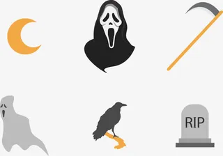 矢量图万圣节死神免抠