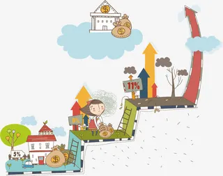 每层不同房子免抠