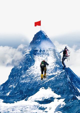 攀登雪山免抠