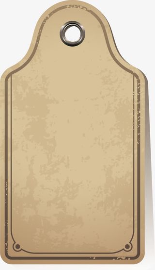 挂签手绘复古书纸免抠