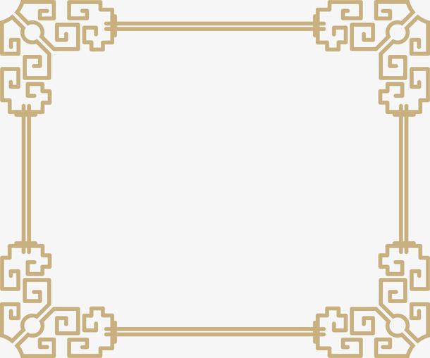 中式矢量边框免抠