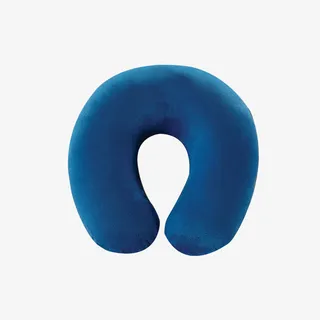 蓝色记忆棉便携式护脖子免抠