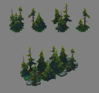 森林野外装饰元素免抠