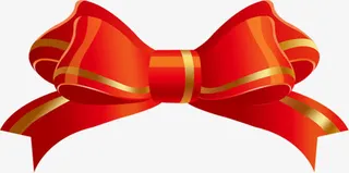 节日海报效果手绘蝴蝶结免抠