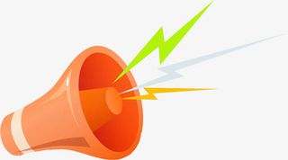 可爱红色惊喜卡通喇叭免抠