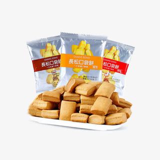 长松起司味黑糖味鲜奶口袋饼干免抠