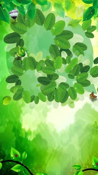 绿色春天踏青源文件H5背景高清